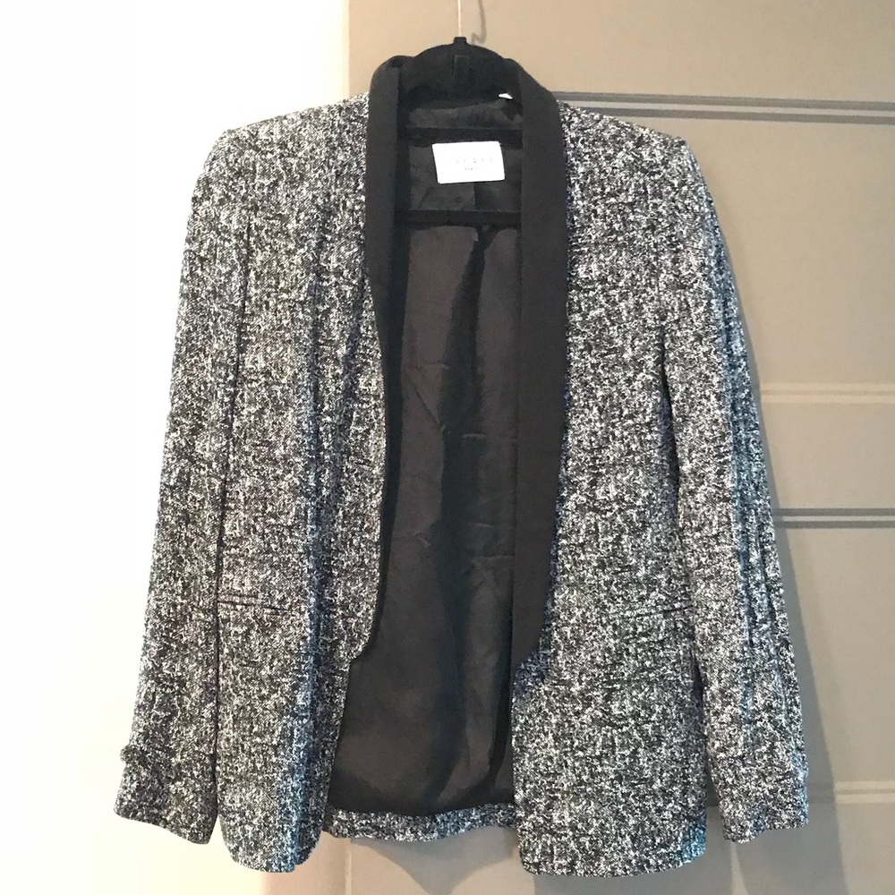 Sandro black and white blazer